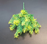 Ramură artificială tuia galben-verde, 32cm